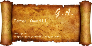 Gerey Amadil névjegykártya